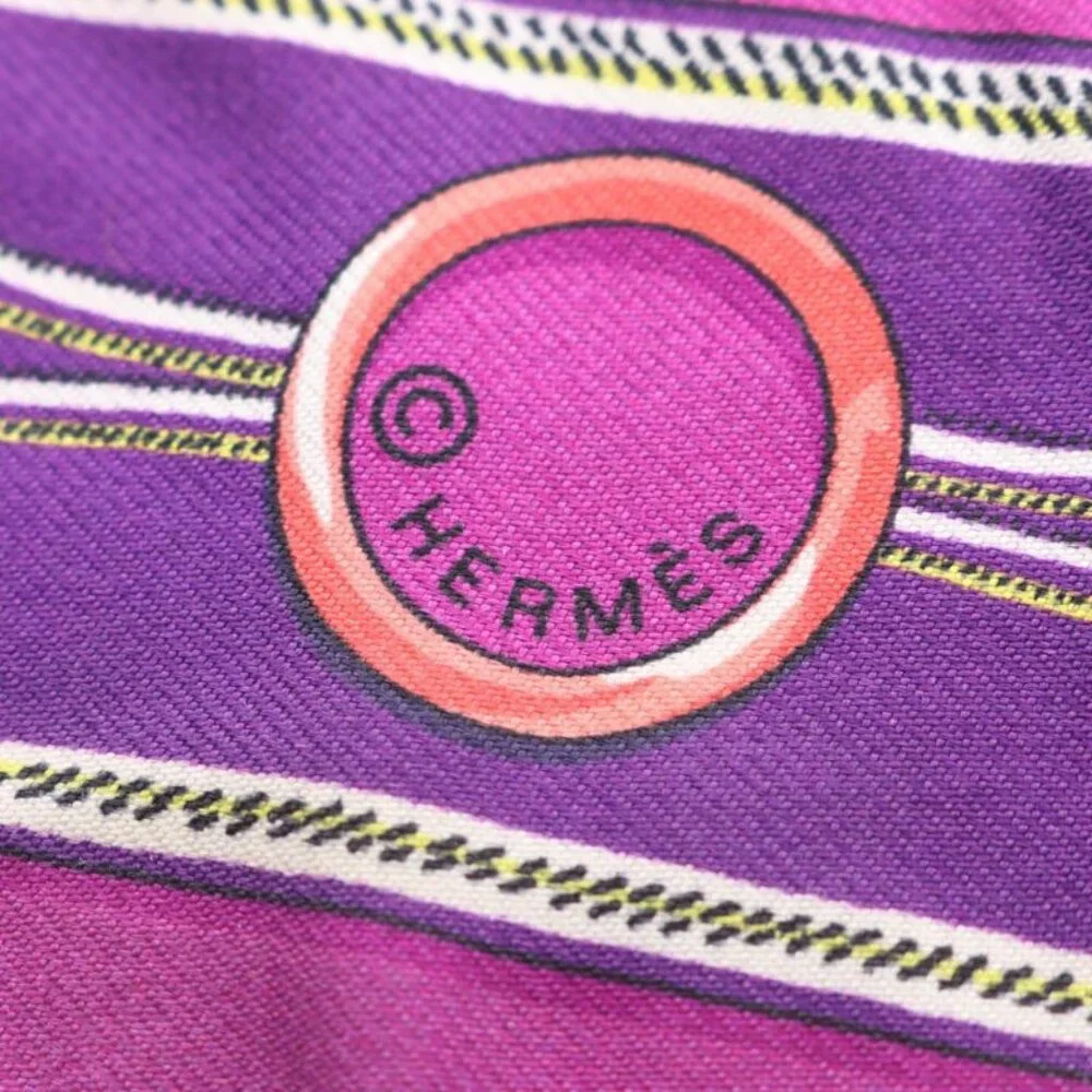 Hermes Scarf Twill Maillons Silk Purple Multi-color - Picture 4 of 9